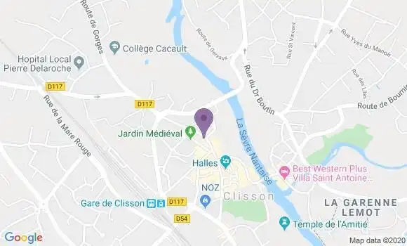 Localisation CIC Agence de Clisson