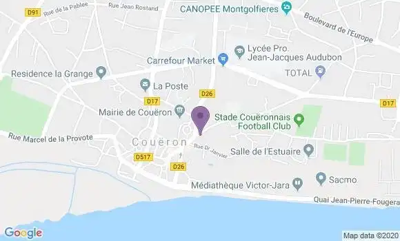 Localisation CIC Agence de Couëron