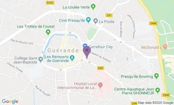 Localisation CIC Agence de Guérande