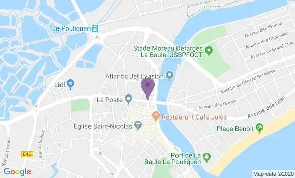Localisation CIC Agence de Le Pouliguen