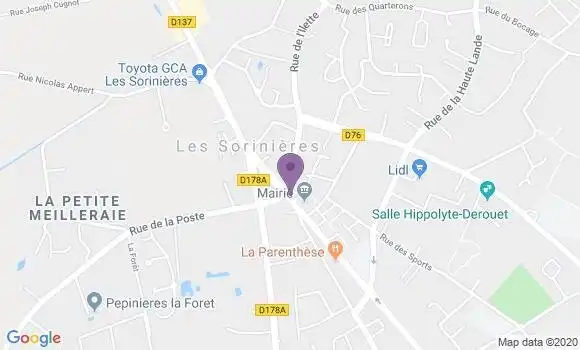 Localisation CIC Agence de Les Sorinières