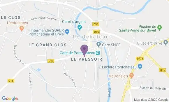 Localisation CIC Agence de Pontchâteau