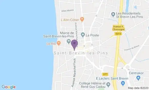 Localisation CIC Agence de Saint Brévin les Pins