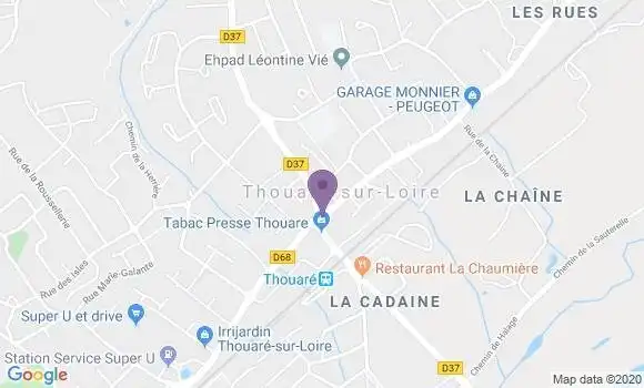 Localisation CIC Agence de Thouare