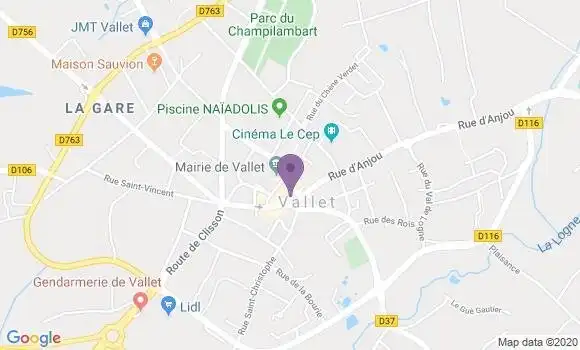 Localisation CIC Agence de Vallet