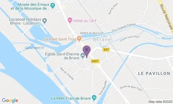 Localisation CIC Agence de Briare