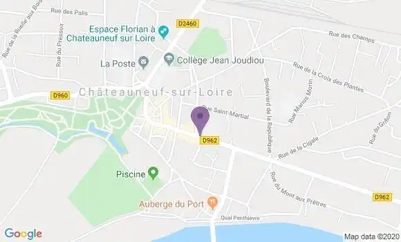 Localisation CIC Agence de Châteauneuf sur Loire