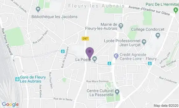 Localisation CIC Agence de Fleury les Aubrais
