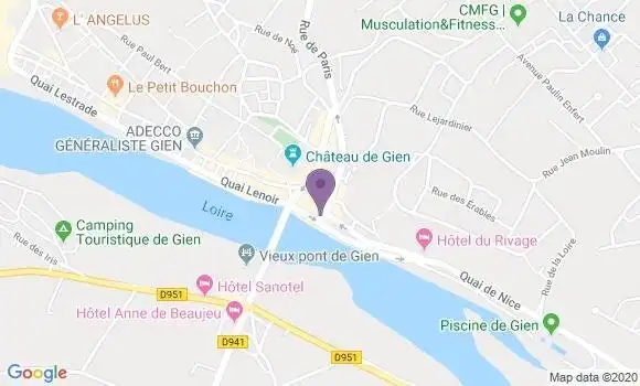 Localisation CIC Agence de Gien