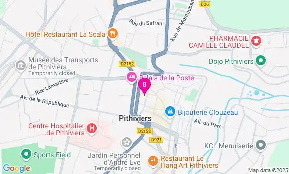 Localisation CIC Agence de Pithiviers