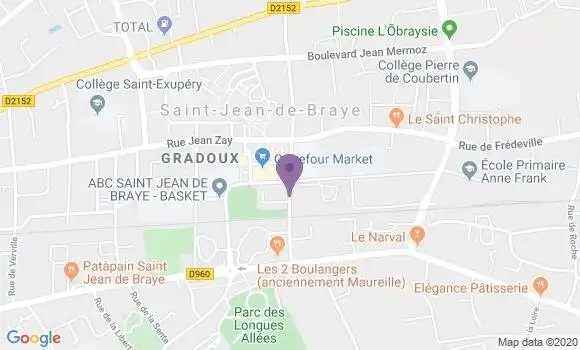 Localisation CIC Agence de Saint Jean de Braye