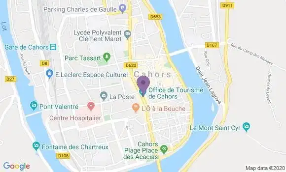 Localisation CIC Agence de Cahors