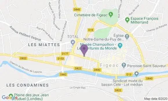 Localisation CIC Agence de Figeac