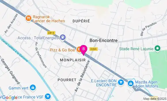 Localisation CIC Agence de Boé