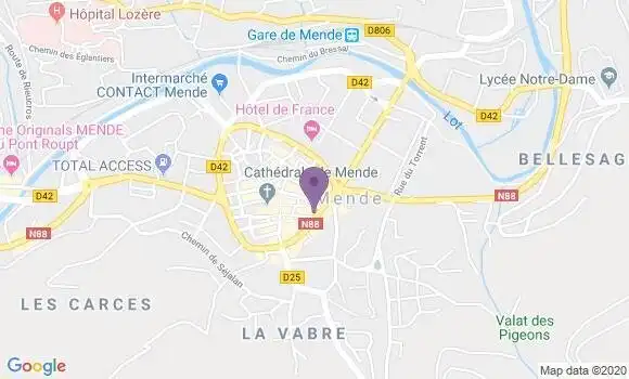 Localisation CIC Agence de Mende