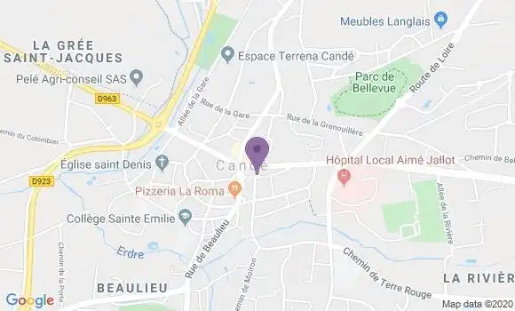 Localisation CIC Agence de Candé