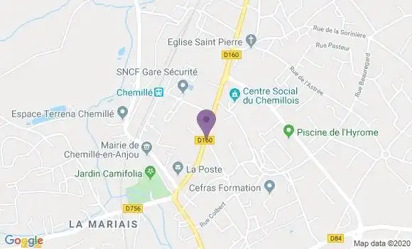 Localisation CIC Agence de Chemille
