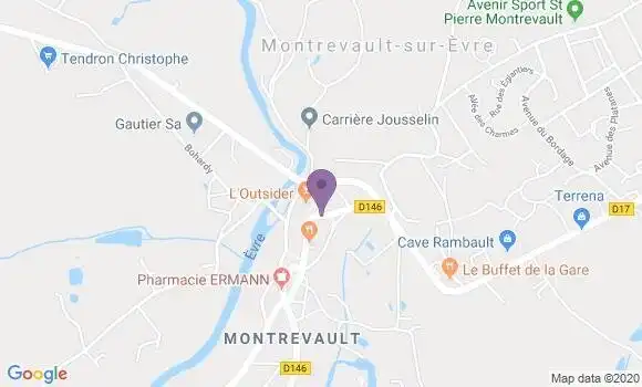 Localisation CIC Agence de Montrevault