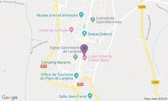 Localisation Société Générale Agence de Langres