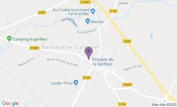 Localisation CIC Agence de Barneville Carteret