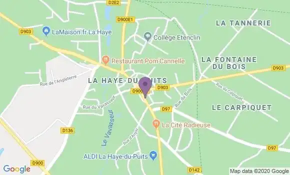 Localisation CIC Agence de La Haye du Puits