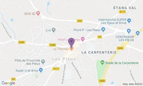 Localisation CIC Agence de Les Pieux