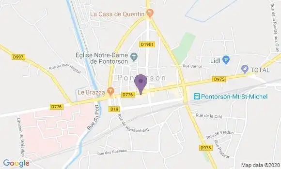 Localisation CIC Agence de Pontorson