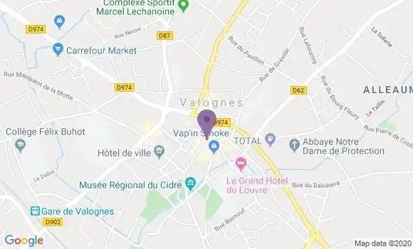 Localisation CIC Agence de Valognes