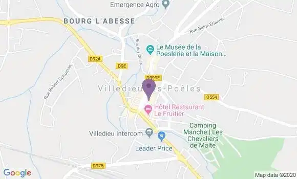 Localisation CIC Agence de Villedieu les Poêles