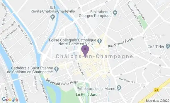 Localisation CIC Agence de Châlons en Champagne