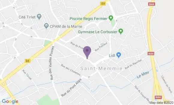 Localisation CIC Agence de Saint Memmie
