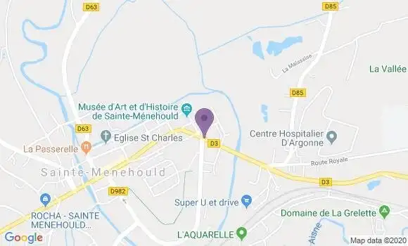 Localisation CIC Agence de Sainte Menehould