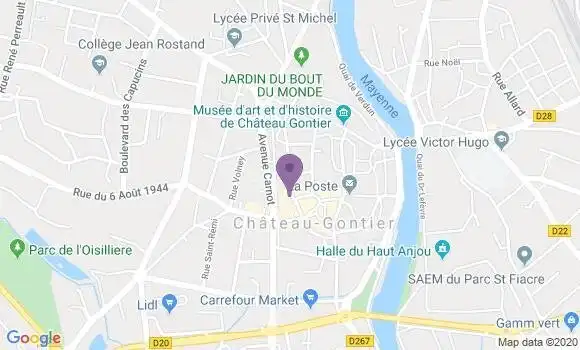 Localisation CIC Agence de Château Gontier