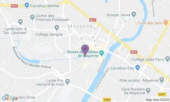 Localisation CIC Agence de Mayenne