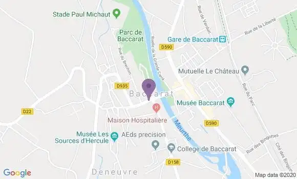 Localisation CIC Agence de Baccarat