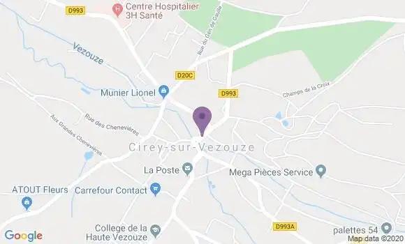 Localisation CIC Agence de Cirey sur Vezouze
