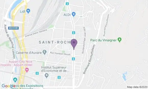 Localisation Société Générale Agence de Nice Saint Roch