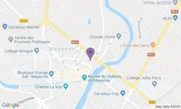 Localisation Société Générale Agence de Mayenne