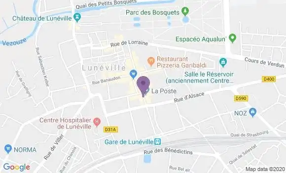 Localisation CIC Agence de Luneville