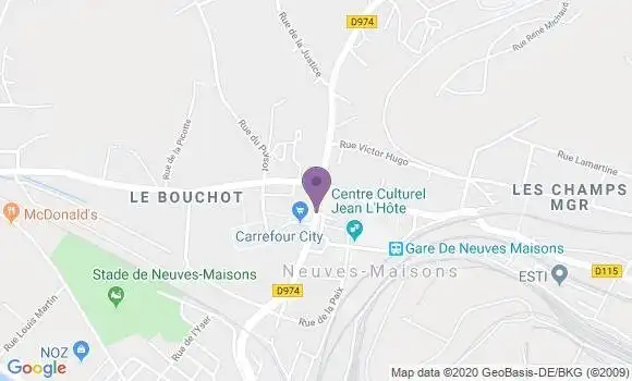 Localisation CIC Agence de Neuves Maisons