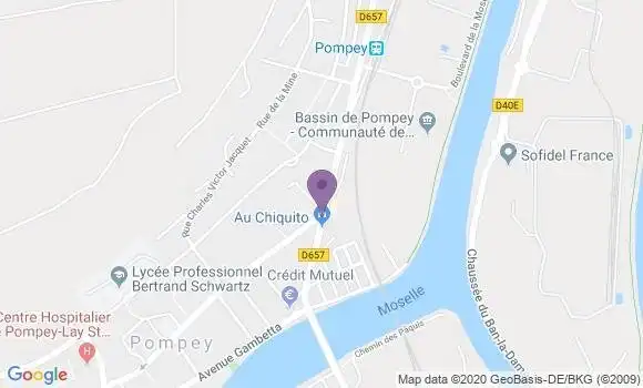 Localisation CIC Agence de Pompey