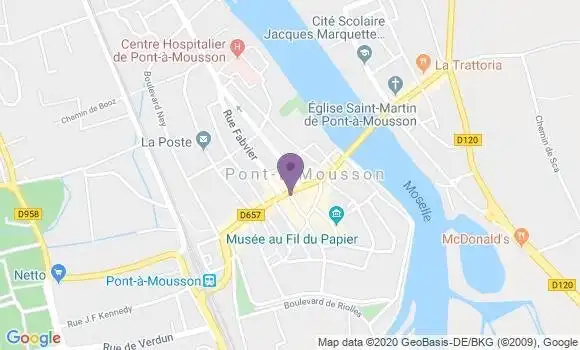 Localisation CIC Agence de Pont à Mousson