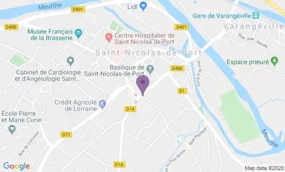 Localisation CIC Agence de Saint Nicolas de Port