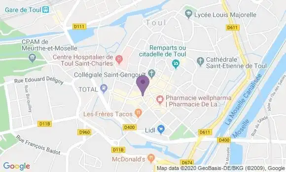 Localisation CIC Agence de Toul