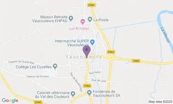 Localisation CIC Agence de Vaucouleurs