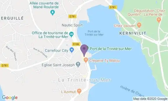 Localisation CIC Agence de La Trinité sur Mer
