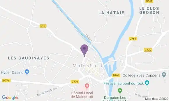 Localisation CIC Agence de Malestroit