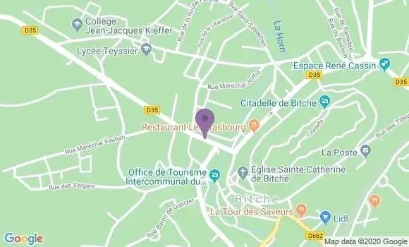 Localisation CIC Agence de Bitche