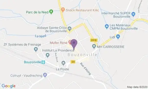 Localisation CIC Agence de Bouzonville