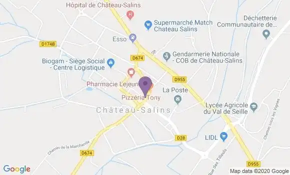 Localisation CIC Agence de Château Salins